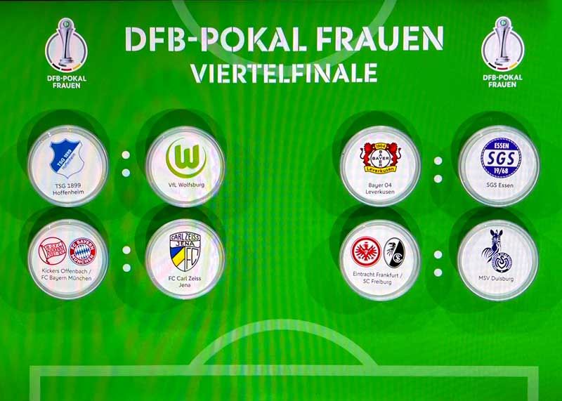 Ausgelost: Im DFB-Pokal-Viertelfinale kommt der FC Bayern München ins Jenaer Paradies oder die Frauen reisen zu den Kickers Offenbach.