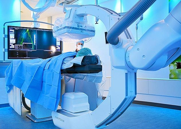 Modernste Technik der Radiologie: Vor zwei Jahren wurde die erste roboterarm-gestützte Angiographieanlage in Betrieb genommen.