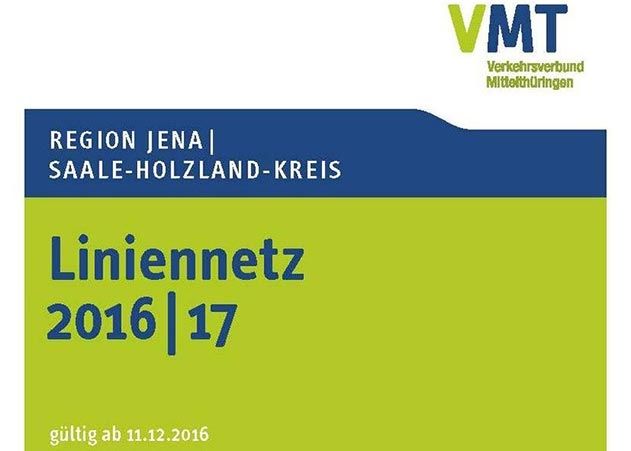 Das neue Fahrplanbuch des Verkehrsverbundes Mittelthüringen für die Region Jena/Saale-Holzland-Kreis ist ab 5. Dezember erhältlich.