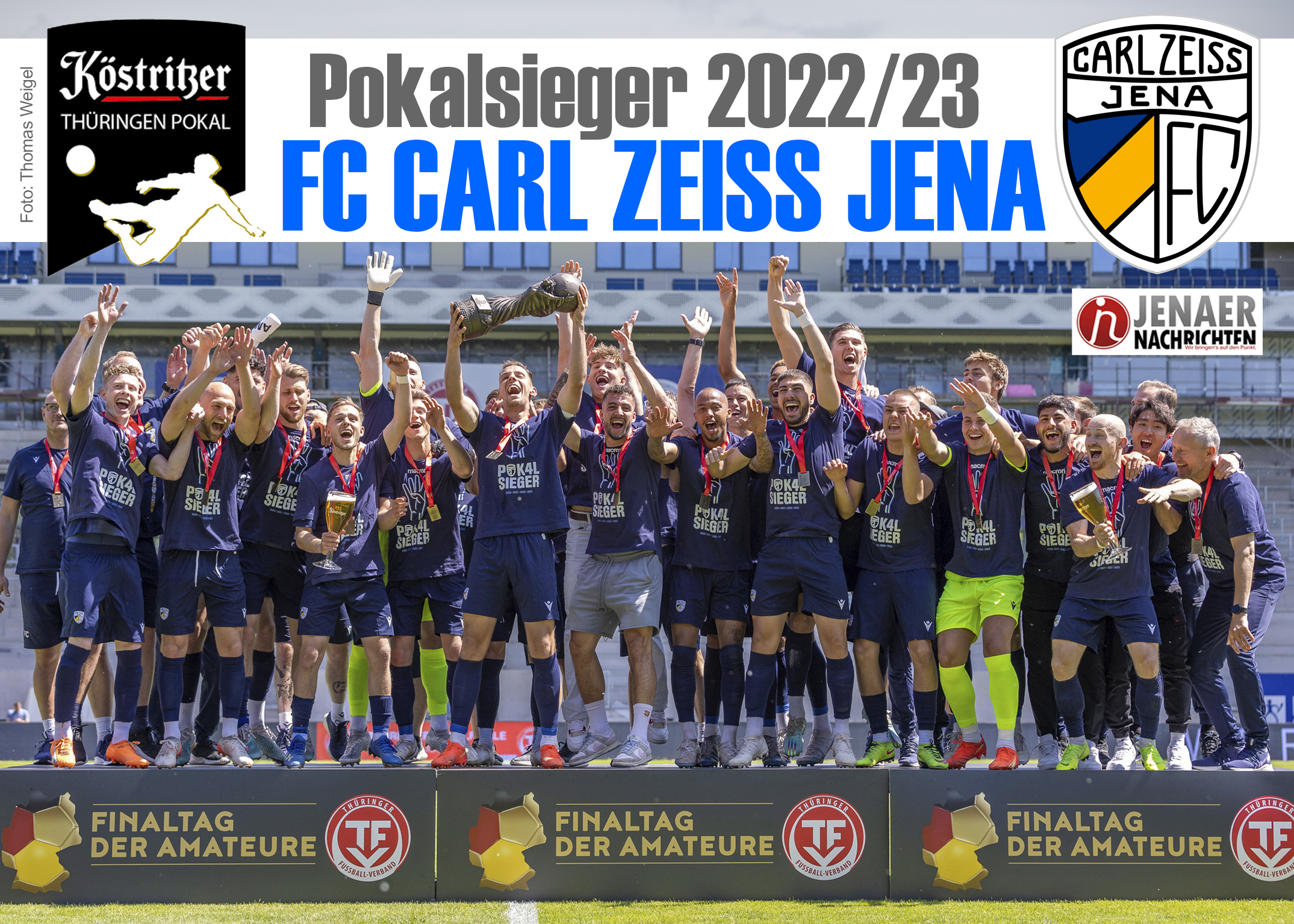 FC Carl Zeiss Jena Thueringen Pokalsieger 2023