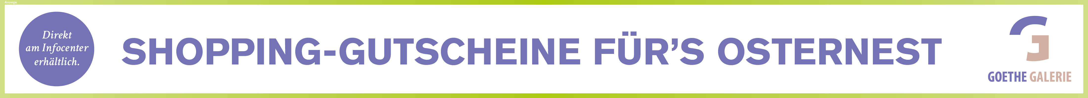 Goethe Galerie Jena - Oster-Gutscheine