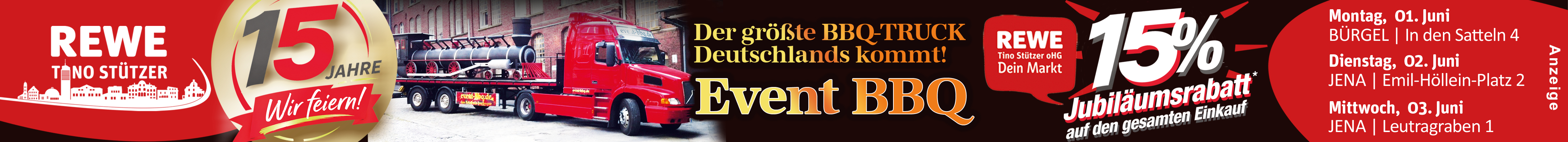Rewe Stützer - 15-jähriges Jubiläum