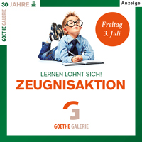 Goethe Galerie Jena - Zeugnisaktion 2026