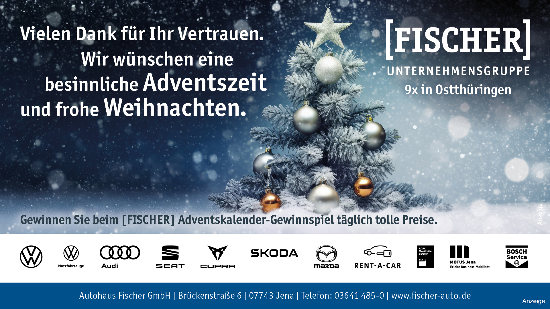 Autohaus Fischer - Weihnachtsgrüße
