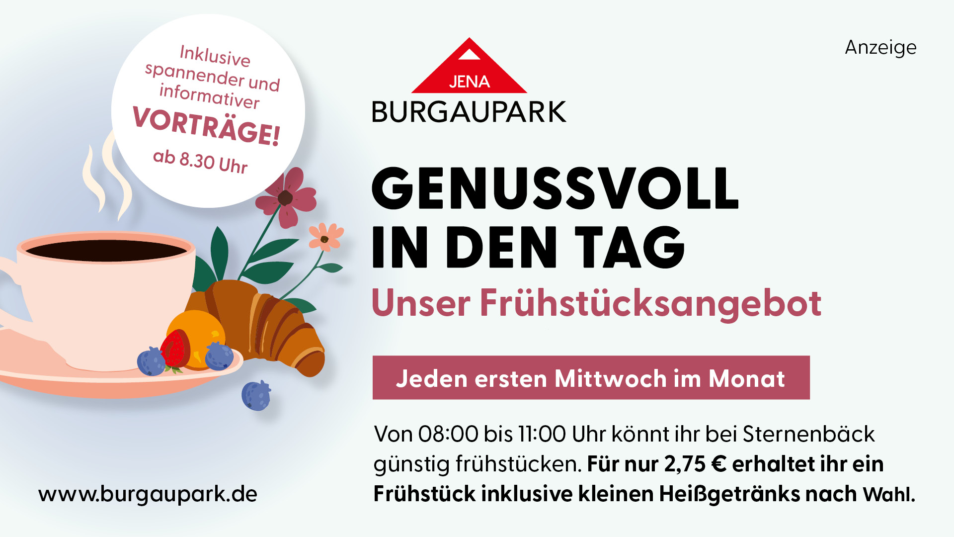Burgaupark - Frühstücksangebot Mai