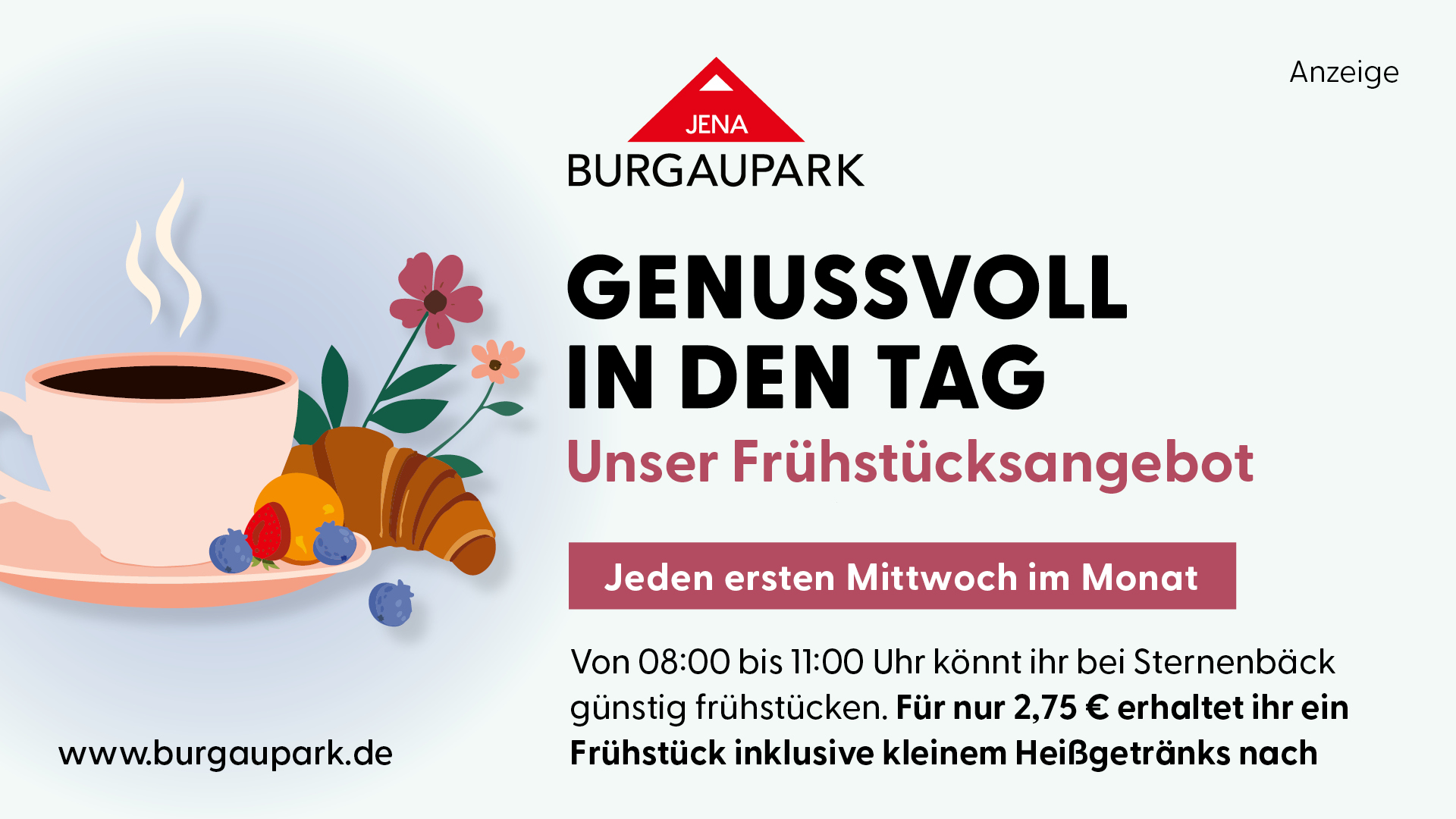 Burgaupark - Frühstücksangebot August
