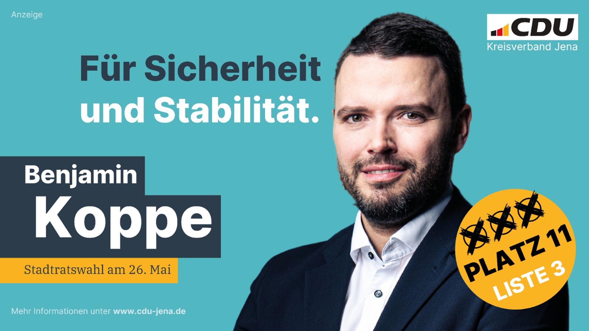 CDU Jena_Wahlwerbung_Koppe