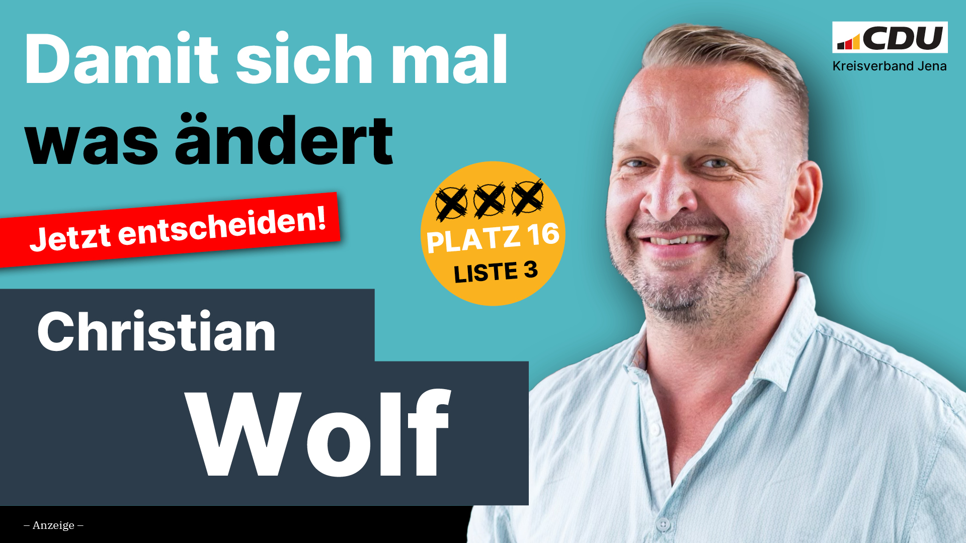 CDU Jena_Wahlwerbung_Wolf