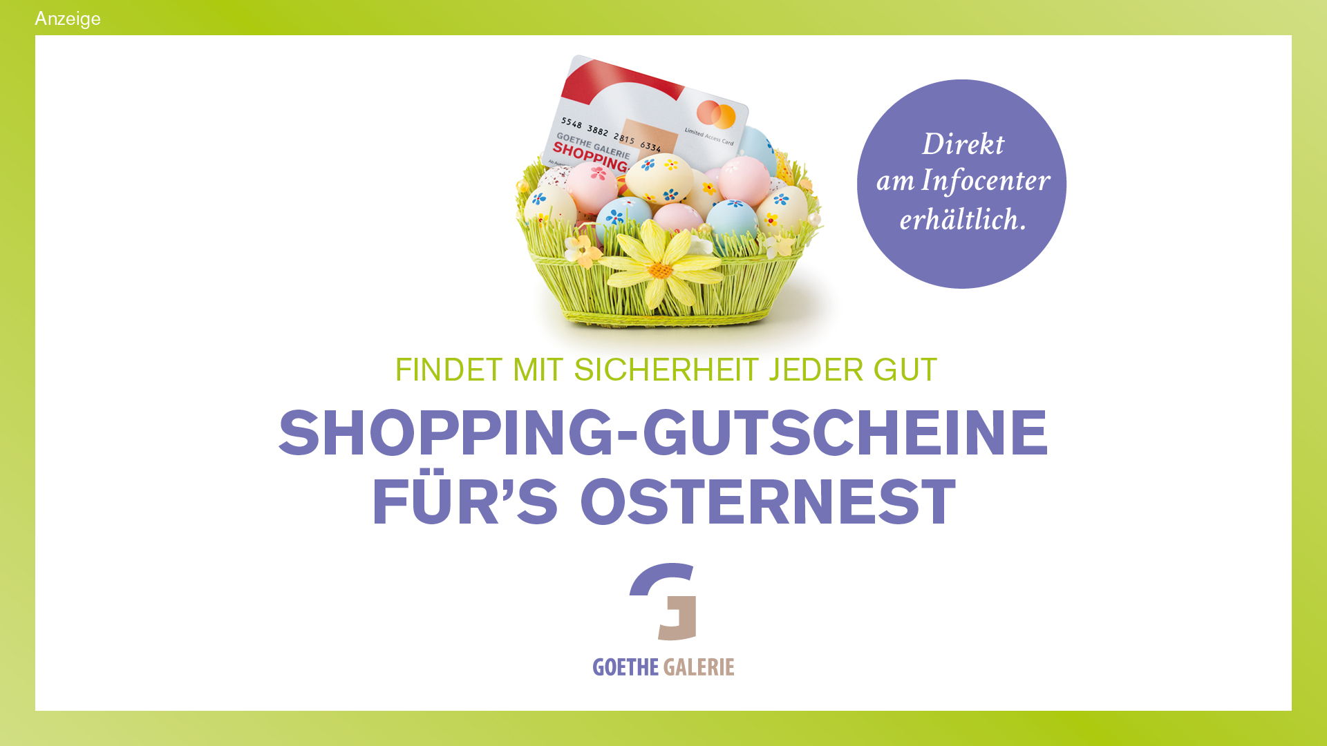 Goethe Galerie Jena - Oster-Gutscheine