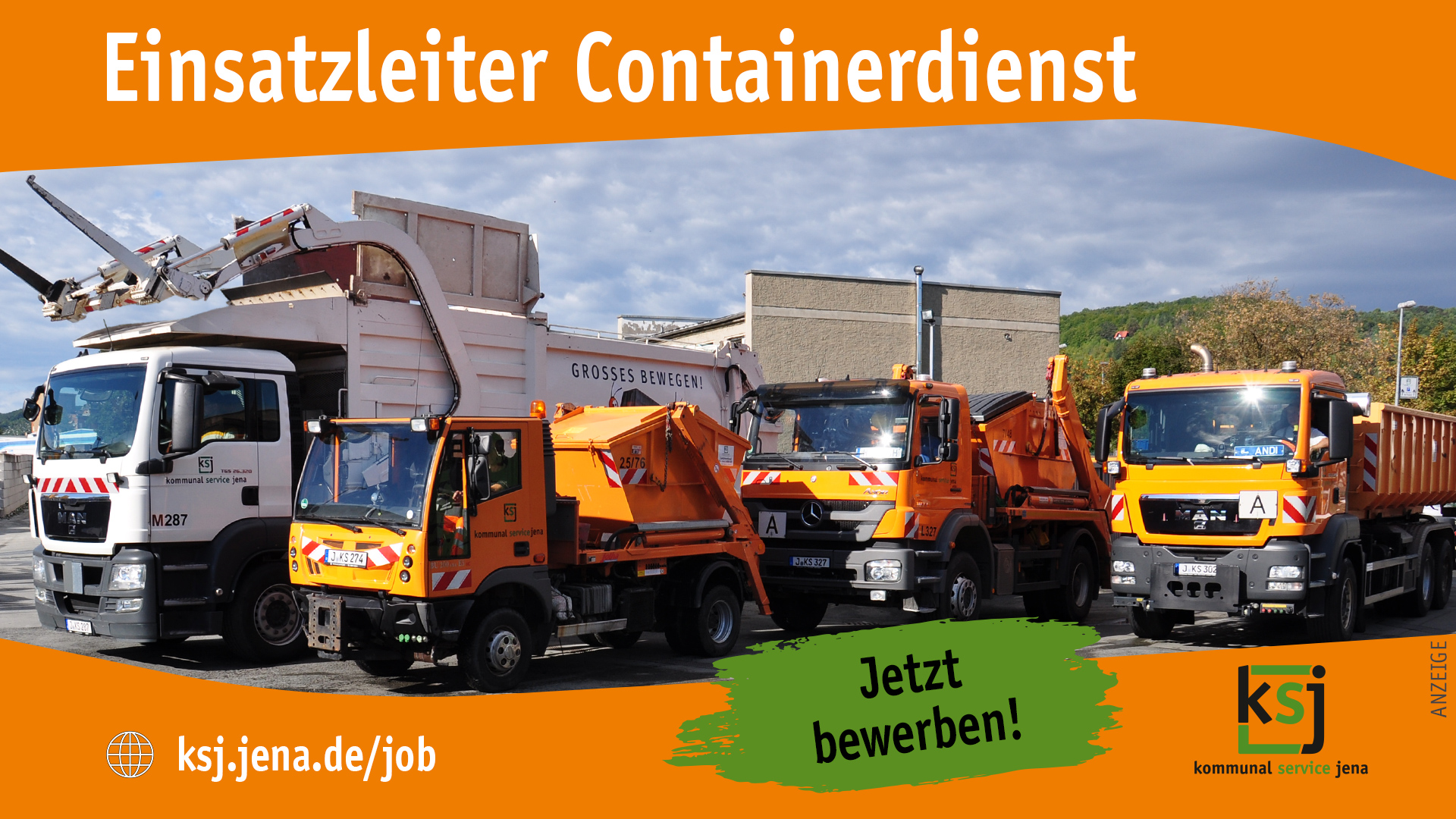 KSJ - Einsatzleiter Containerdienst gesucht