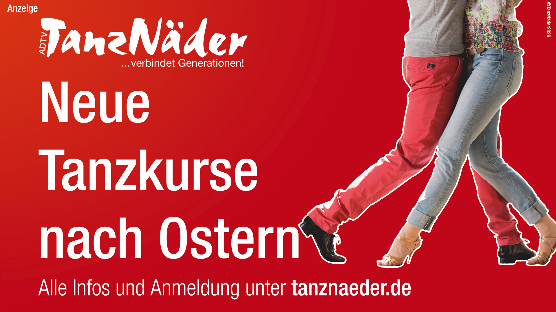 Tanzschule Näder - Neue Tanzkurse nach Ostern