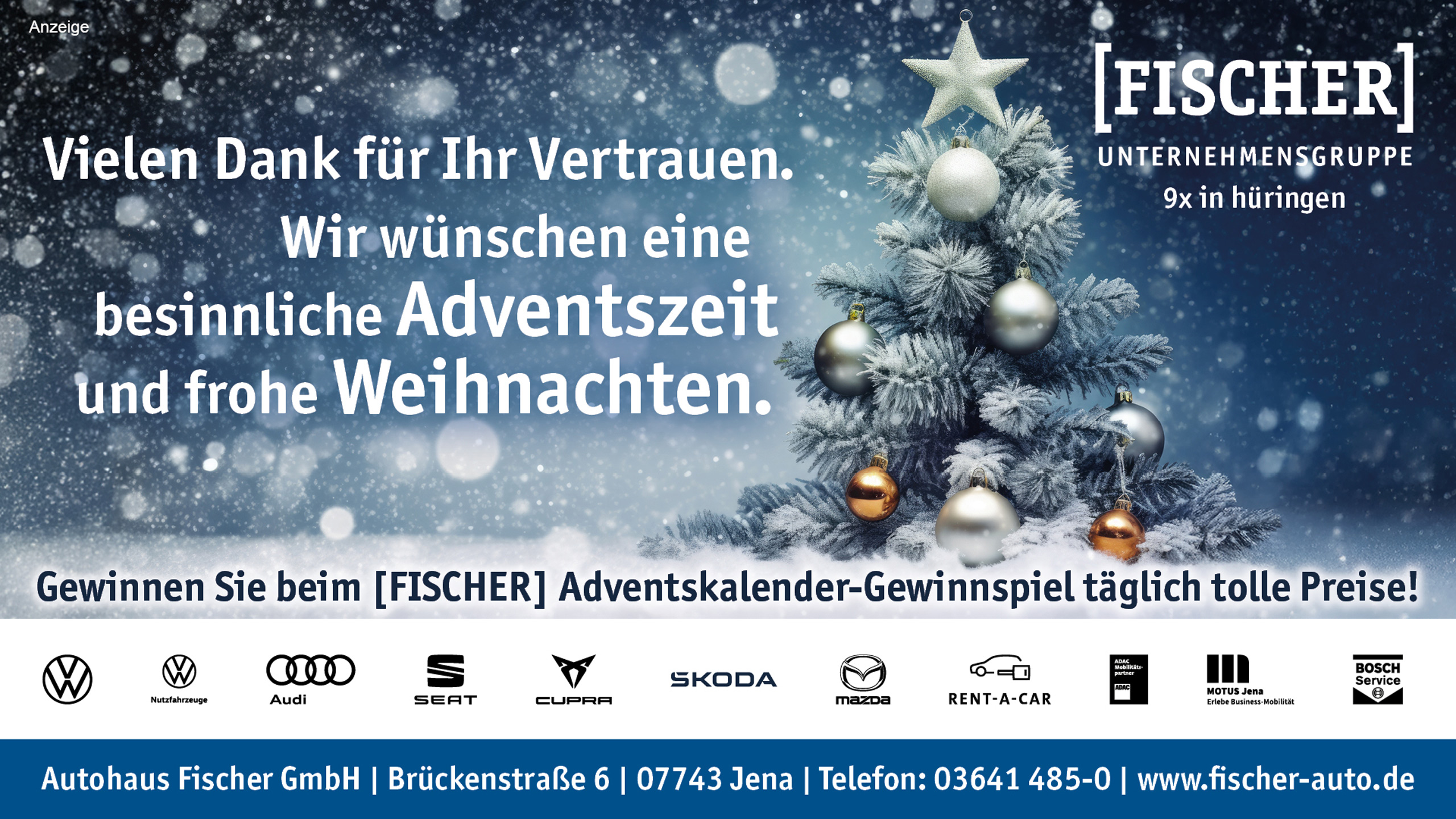 Autohaus Fischer - Weihnachtsgrüße