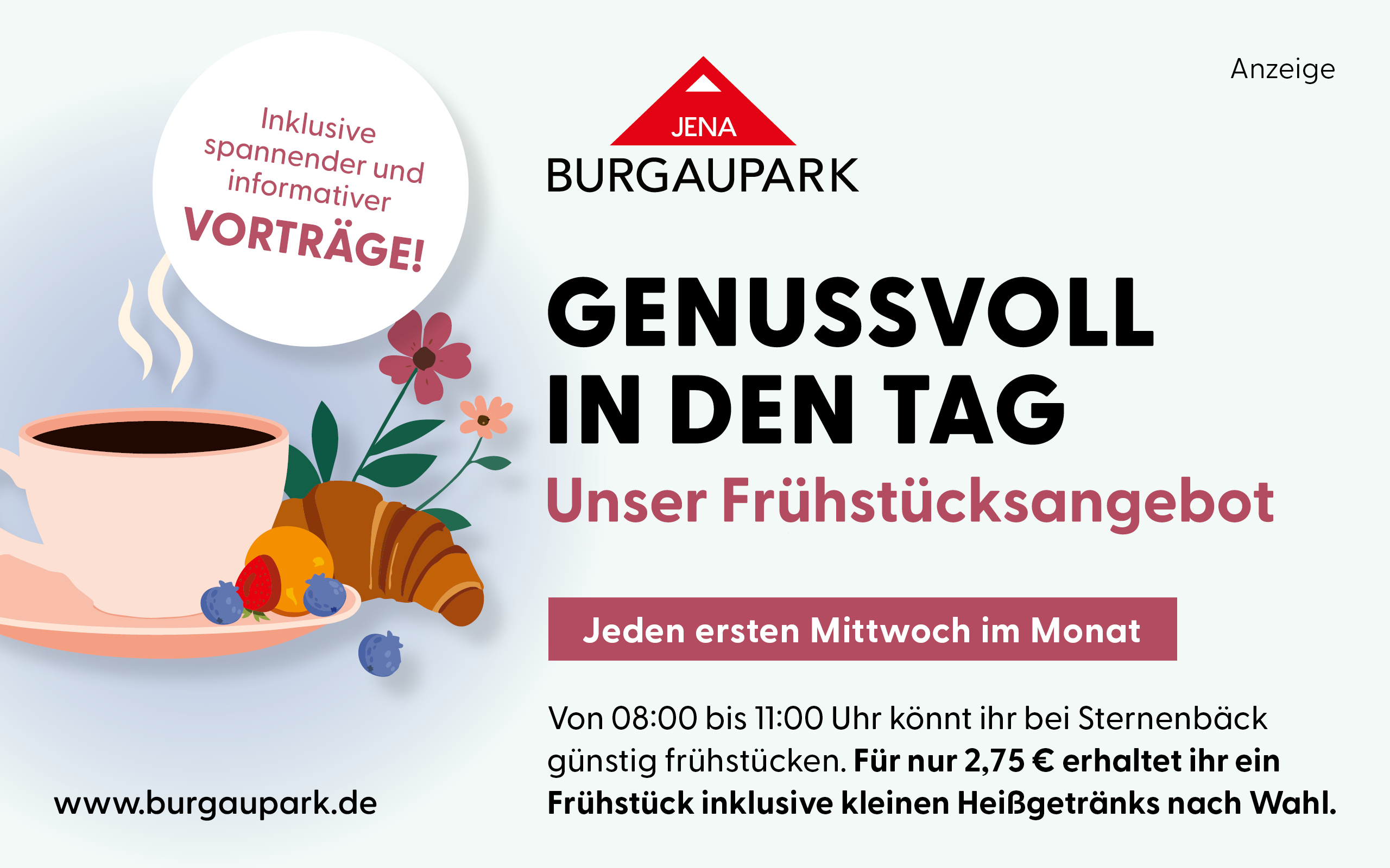 Burgaupark - Frühstücksangebot März