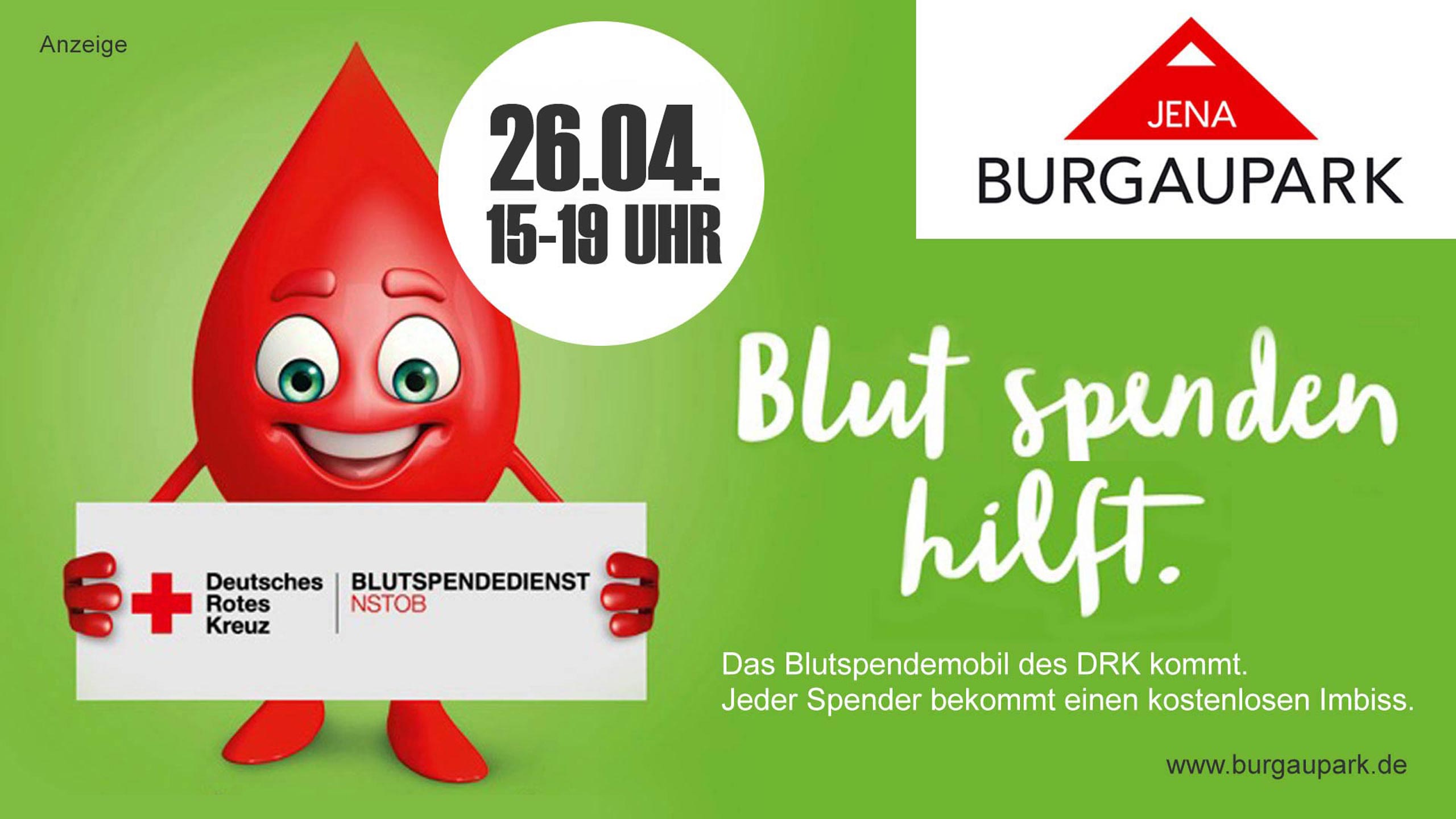 Burgaupark - Blutspende Freitag, den 26. April 2024
