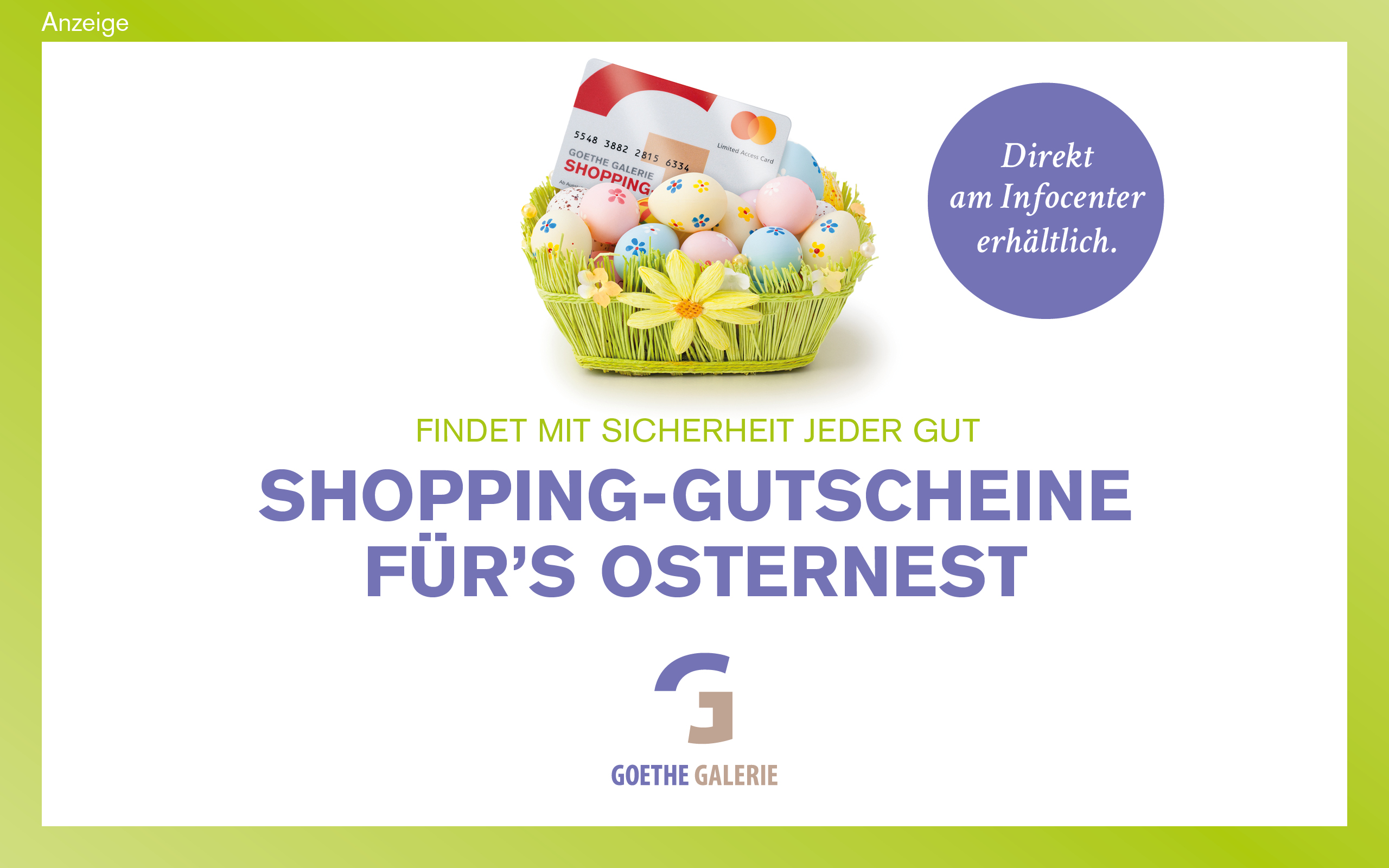 Goethe Galerie Jena - Oster-Gutscheine