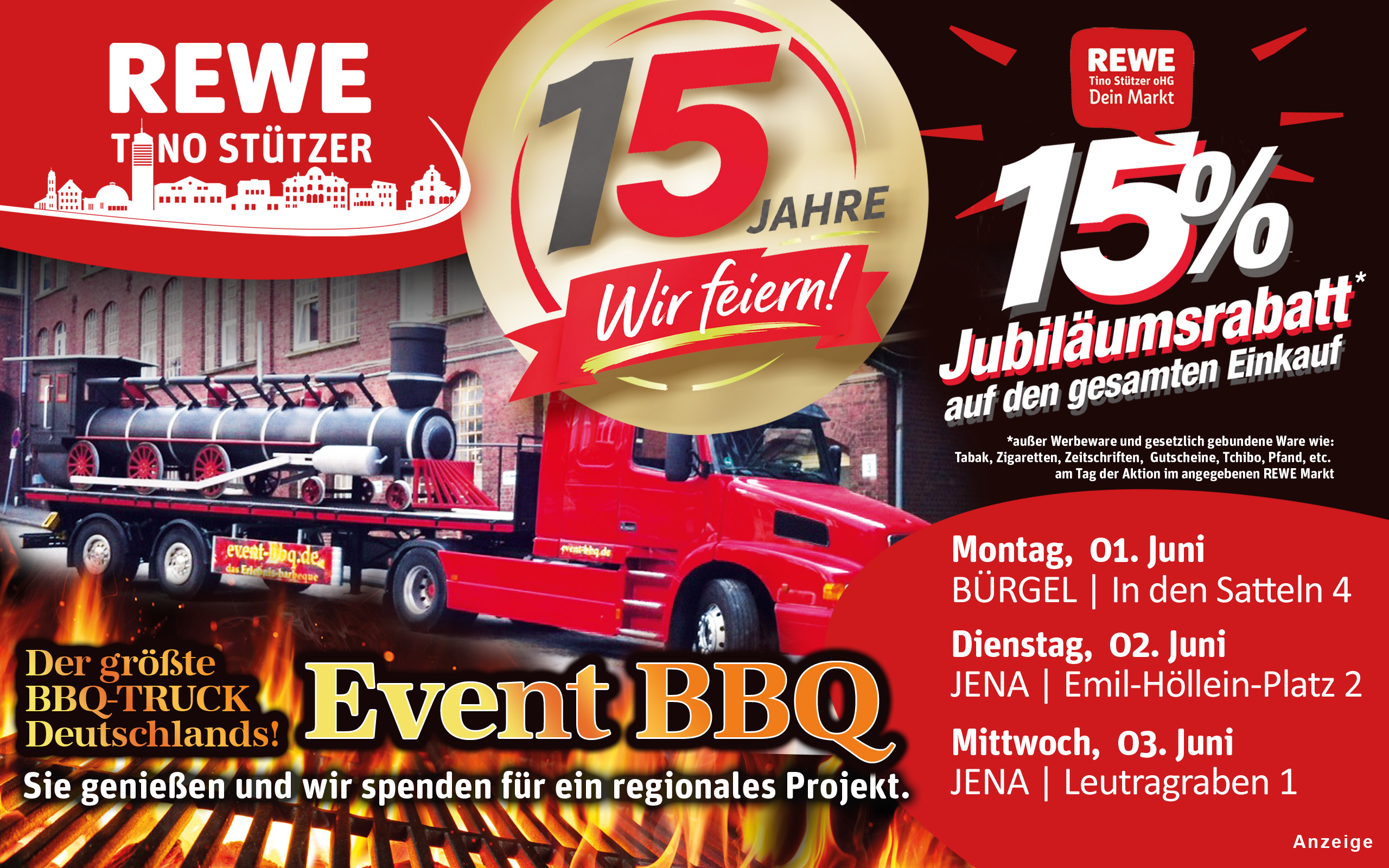 Rewe Stützer - 15-jähriges Jubiläum