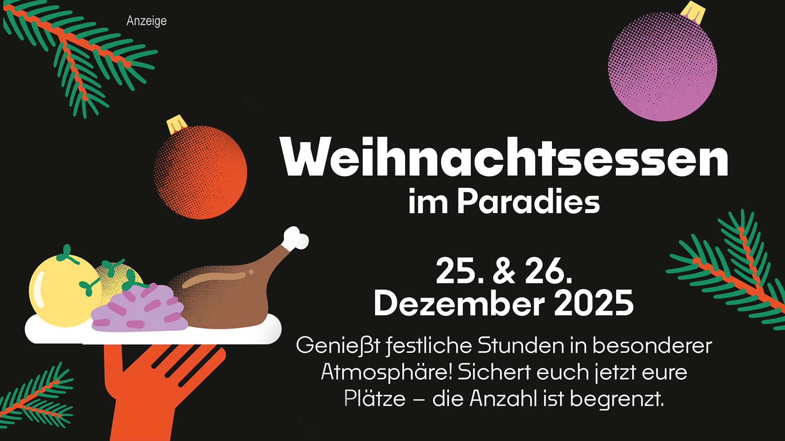 Weihnachtsessen im Pradiescafe