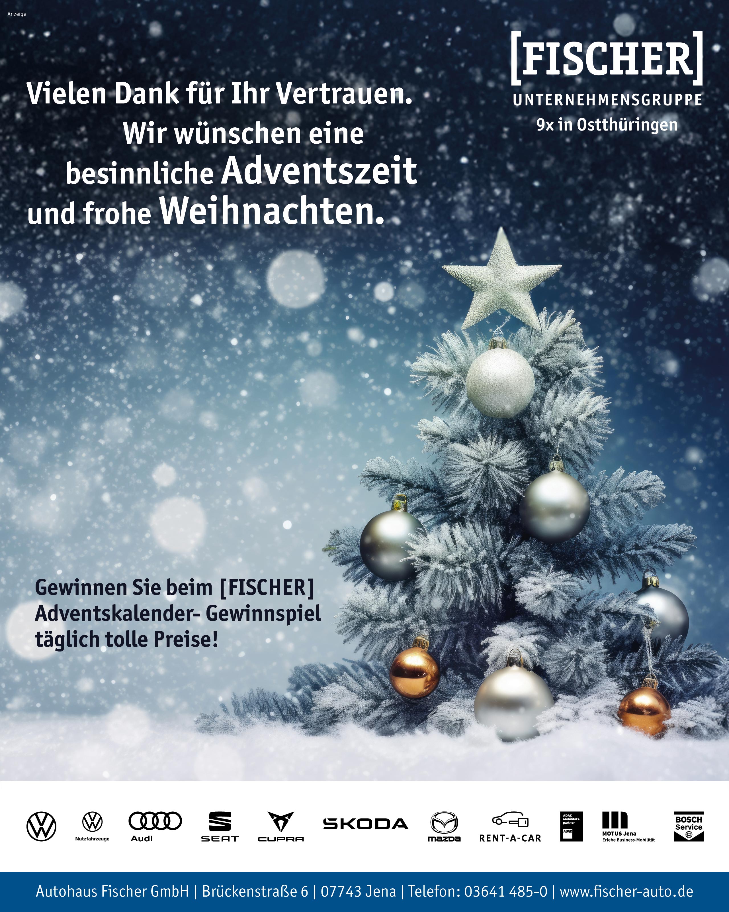 Autohaus Fischer - Weihnachtsgrüße