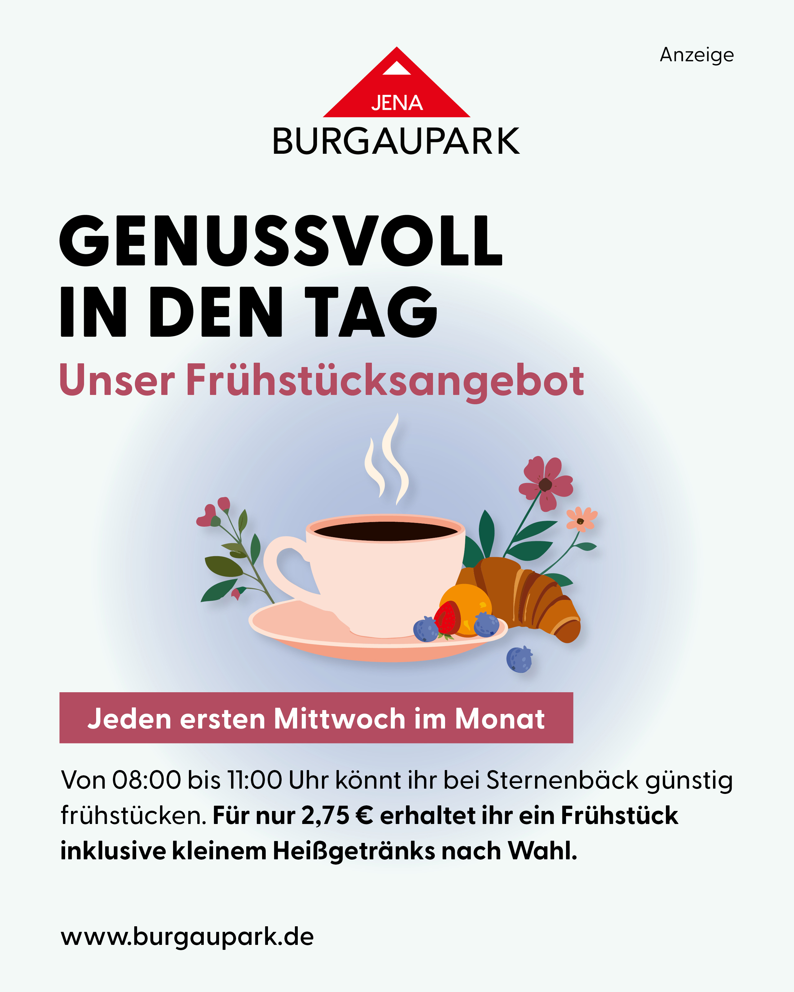 Burgaupark - Frühstücksangebot August