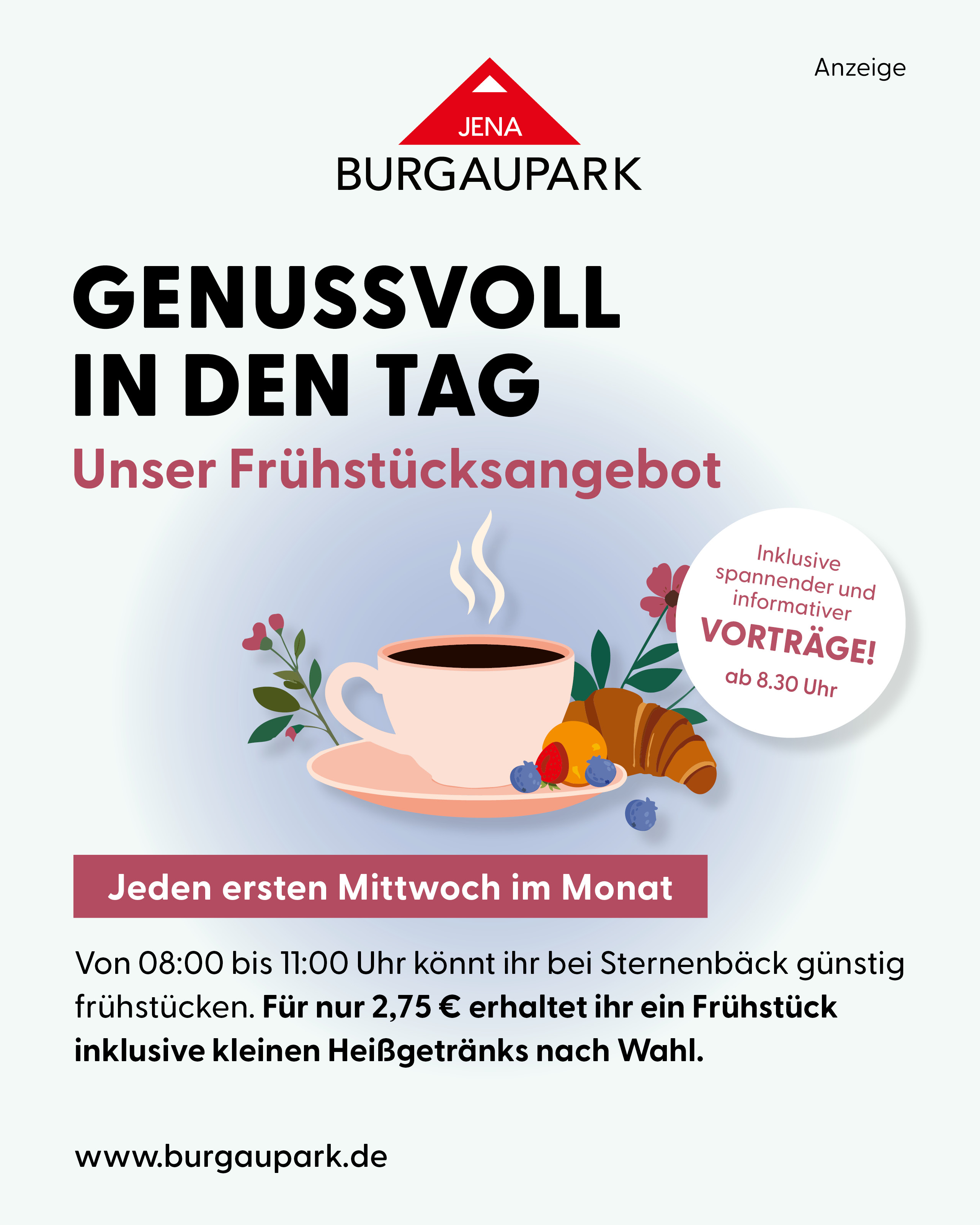 Burgaupark - Frühstücksangebot Mai