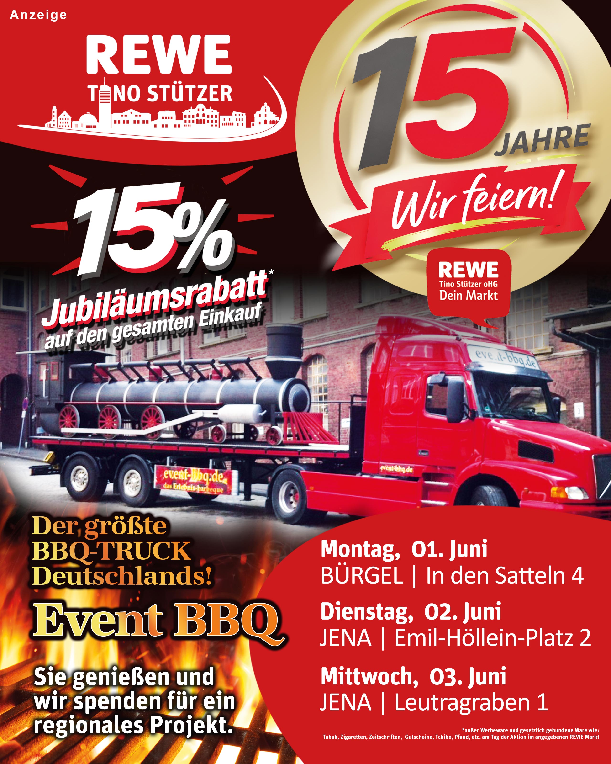 Rewe Stützer - 15-jähriges Jubiläum
