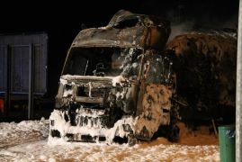 A4 Jena Sattelzug Geht In Flammen Auf 01