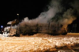 A4 Jena Sattelzug Geht In Flammen Auf 011
