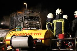 A4 Jena Sattelzug Geht In Flammen Auf 02