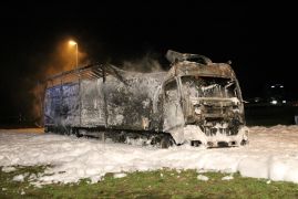 A4 Jena Sattelzug Geht In Flammen Auf 06