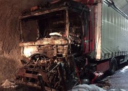 Jagdbergtunnel Jena Lkw Brennt 0008