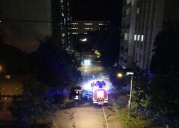 Moped Brannte In Jena Lobeda 110715 03