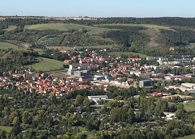 Blick auf das Baufeld in Jena-Zwätzen.