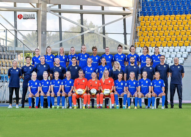 FC Carl Zeiss Jena Mannschaftsfoto 2022 2023 JN Thomas Weigel Frauen