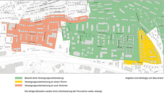 Noetige Reparatur Fernwaermeunterbrechung in Teil von Jena Nord am 30 November