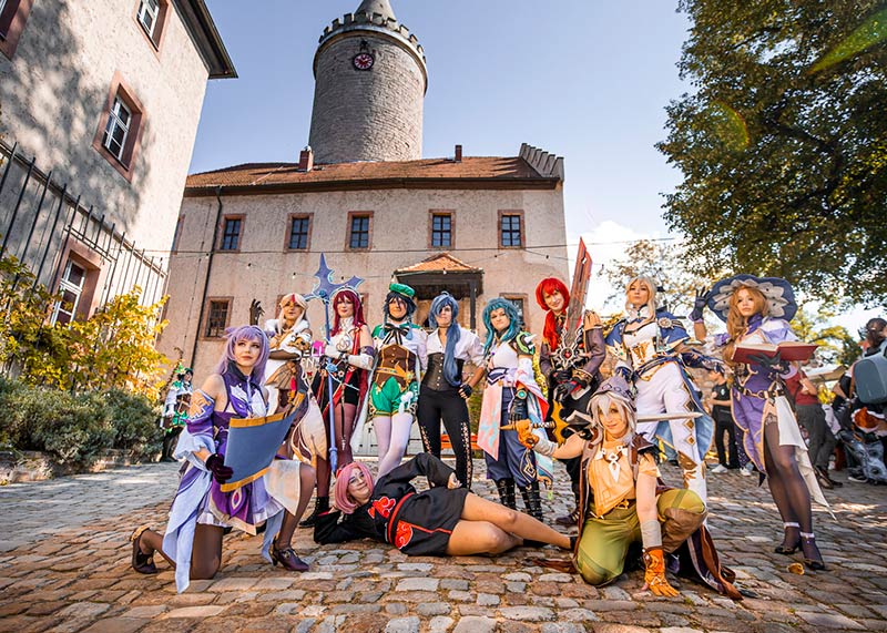 Fotorrendezvous auf der historischen Burganlage.