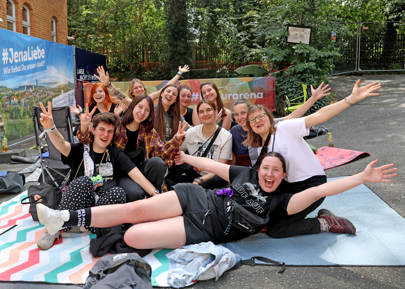 Silbermond-Fans in Jena: Sie kommen aus Berlin, Leipzig, München, Mainz, Zwickau oder Kiel.