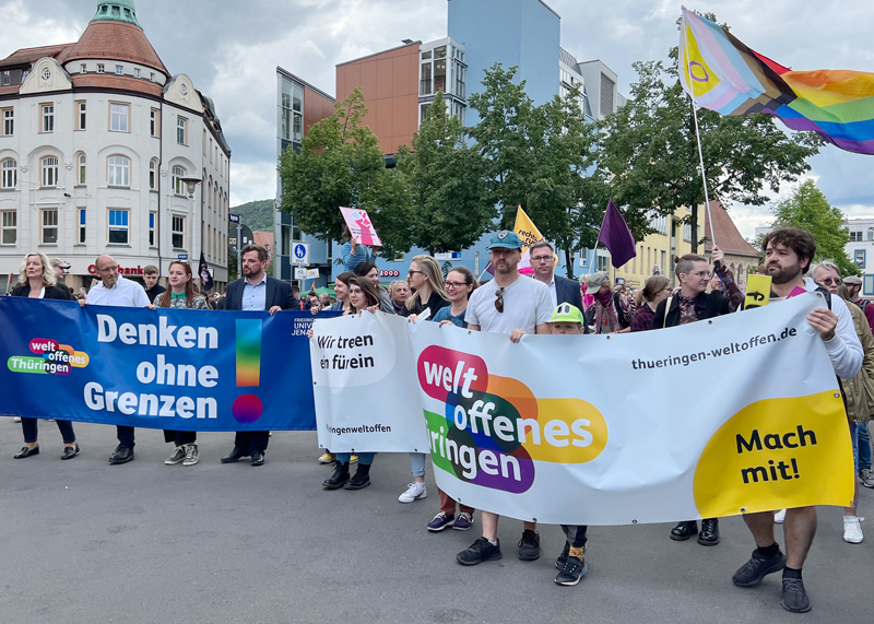 Die Teilnehmer setzten ein klares Statement gegen Extremismus und für die Werte von Toleranz und Vielfalt.