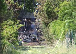 Brand In Jena Baum Knallt In Stromleitung Und Entfacht Feuer  000011