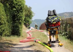 Brand In Jena Baum Knallt In Stromleitung Und Entfacht Feuer  000013