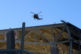 Feuerwehr Und SEK Bei Uebungen Ueber Dem Stadion In Jena 05