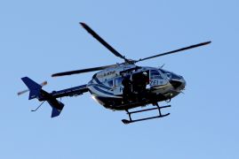 Feuerwehr Und SEK Bei Uebungen Ueber Dem Stadion In Jena 16
