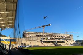 Feuerwehr Und SEK Bei Uebungen Ueber Dem Stadion In Jena 18
