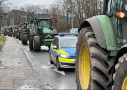 Traktor Korso Veraergerte Bauern Zogen Durch Jena 06