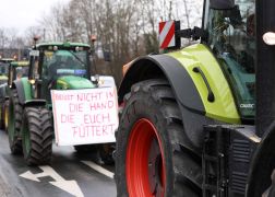 Traktor Korso Veraergerte Bauern Zogen Durch Jena 07