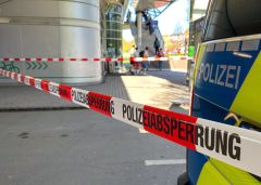 Das Areal hinter dem Paradiesbahnhof in Jena wurde von der Polizei weiträumig abgesperrt.
