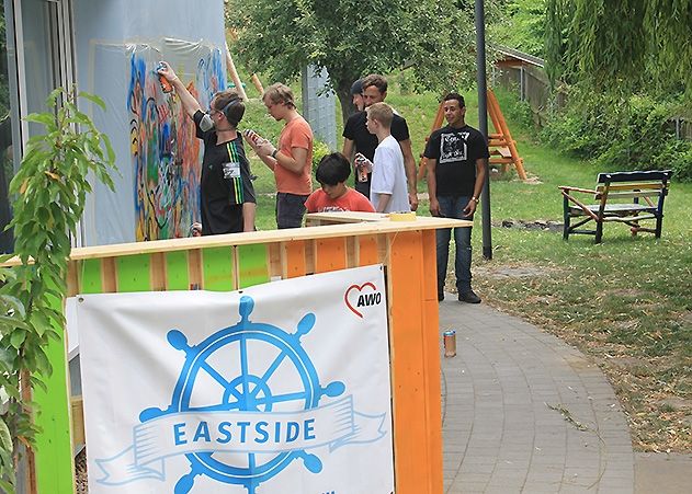 Wie jedes Jahr ist auch 2018 wieder StreetArt-Action im Eastside.