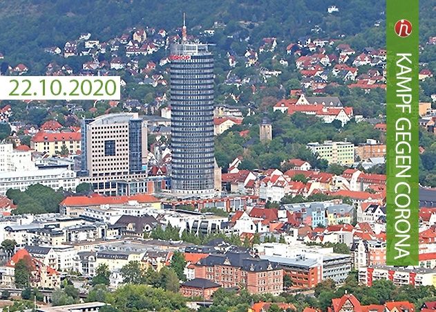 Zurzeit gibt es in Jena 55 aktive Corona-Fälle.