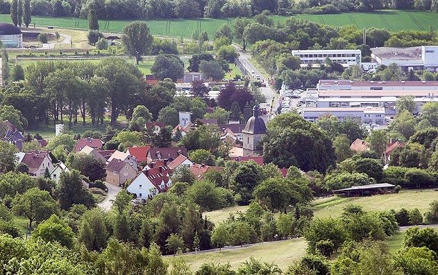Blick auf den Jenaer Ortsteil Zwätzen.