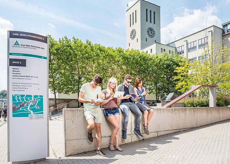 Der Campus der EAH Jena an der Carl-Zeiss-Promenade.