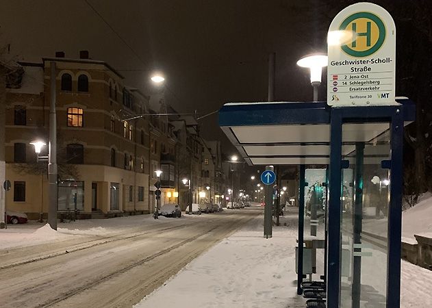 Zurzeit fahren in Jena keine Busse und Bahnen.